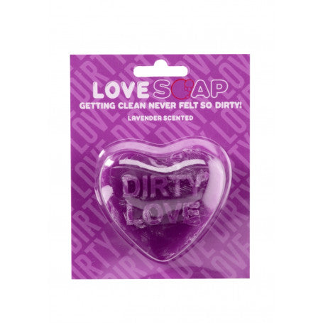 SAPONE A CUORE HEART SOAP - DIRTY LOVE - LAVENDER SCENTED