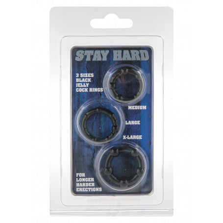 ANELLO PENE SET STAY HARD - THREE RINGS